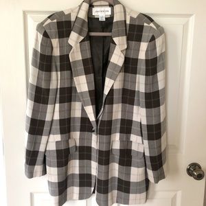 size 16 vintage plaid blazer - jones new york